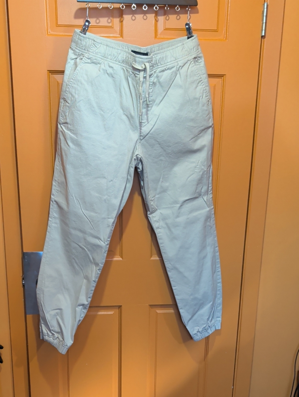 Denver Hayes 31x 28 Men's Drawstring Jogger Pants - Light Beige